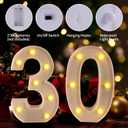 30th Birthday Decorations for Her Him,30th Birthday Centerpieces Table Decorations for Women Men,Light Up Numbers 30 Sign for Party Backdrop Wall Decor for 30 Wedding Anniversary Decoration