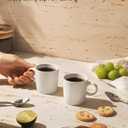 Sweese 3.5oz Porcelain Espresso Cups Set of 4, Mini Coffee Mugs Demitasse Cups - White, 3.5 Fluid Ounces