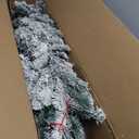 4.5ft Pre-Lit Premium Snow Flocked Hinged Artificial Christmas Tree w/150 Lights