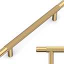 Amerdeco 10 Pack Champagne Bronze Knurled Cabinet Pulls 5 Inch Hole Centers Kitchen Cabinet Handles Hardware Kitchen Handles for Cabinets Handles IH0006