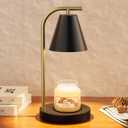 Black and Gold Candle Warmer, Candle Warmer Lamp with TimerElectric Candle Lamp Warmer for Scented Wax with 2 BulbsHouse Warming Gifts New Home&Gifts for Women, Candle Lamp for Jar Candles