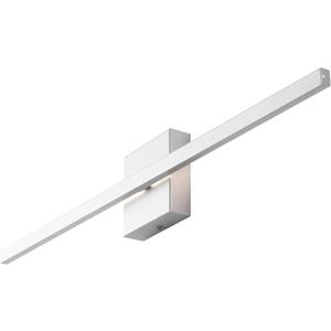 JONATHAN Y JYL7145D Vara 28" Modern Minimalist Indoor/Outdoor Metal 350-Degree Rotatable Dimmable Integrated LED Wall Sconce, Silver for Bedroom, Living Room, Kitchen, Home Office, Kids Room, Silver