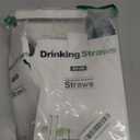 [400 Pcs] Black Individually Wrapped Disposable Plastic Straws(7.5" longX0.23" diameter)