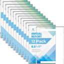 12 Pack 8.5x11 Acrylic Sign Holder Wall Mount, Plastic Wall Signs Acrylic Frame Photo Menu Flyer Display Holders with Adhesive Tape for Office, Home, Store, Restaurant - No Drilling