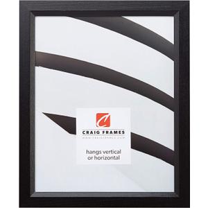Craig Frames 7171610BK Wood Grain Finish 9 by 10-Inch Picture/Poster Frame, 0.825-Inch Wide, Solid Black