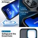 Strong Magnetic for iPhone 13 Pro Case, Military Grade Drop Protection, Compatible with MagSafe, Anti-Fingerprint Translucent Slim Phone Protective Cover for iPhone 13 Pro (6.1"), Black