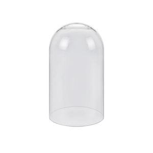 Tall Clear Glass Display Cloche, Dome Shape for Terrarium, Plants, Trinkets, Cakes, Figurines, LED Light String, Candle.