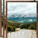 12x17 Picture Frame Deep Brown for Wall Hanging, Wood 12 x 17 Frame Photo Frame for Wall Horizontally or Vertically, Deep Brown, 3 Pack