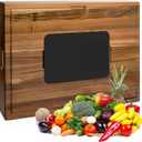 Stove Top Cover for Electric Stove 30"x22" - Solid Acacia Wood Noodle Board for Gas Stovetop - Stove Burner Cover with Removable Dishwasher-Safe Cutting Board - Reversible Wooden Cooktop Protector