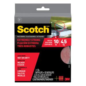 3M Dual Lock Reclosable Fastener SJ3560 (Clear, 1 in x 10 ft Roll) - Heavy Duty Adhesive Interlocking Tape for Indoor/Outdoor Mounting
