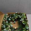 20 Inches Vintage Christmas Wreath Classic Winter Wreaths for Front Door Rustic Holiday Winter Wreath with White Berry Pine Cones for Doors Windows Indoors Outside Hanging Decoration (Dark Green White)