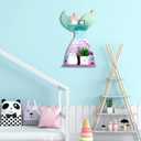 Bencailor Wall Decor Shelf Bedroom Hanging Shelf Wall Mounted Wooden Floating Bathroom Decor for Girls Bedroom Nursery Gift(Classic Mermaid), about 21.65 x 14.17 inches