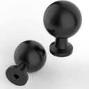 Asidrama 10 Pack Matte Black Kitchen Cabinet Knobs - Dresser & Drawer Knobs - Zinc Cabinet Hardware (Single Hole Knob)