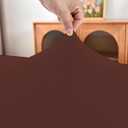 Brown Fitted Tablecloth with Elastic for 42x42 inch Square Folding Tables Washable Stretchy Spandex Card Table Covers Cloth Fabric Table Cloths Not Vinyl