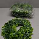 LSKYTOP 4 Pcs Boxwood Wreath Artificial Green Leaves Wreath Door Wall Window Decoration,11Inch/PC