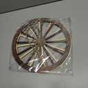 Qunclay 2 Pcs Wagon Wheel Decor Wooden Western Cowboy Party Decorations Vintage Rustic Wagon Wheel Wood Cartwheel Decor for Bar Garage Indoor Outdoor (Brown,12 Inch)