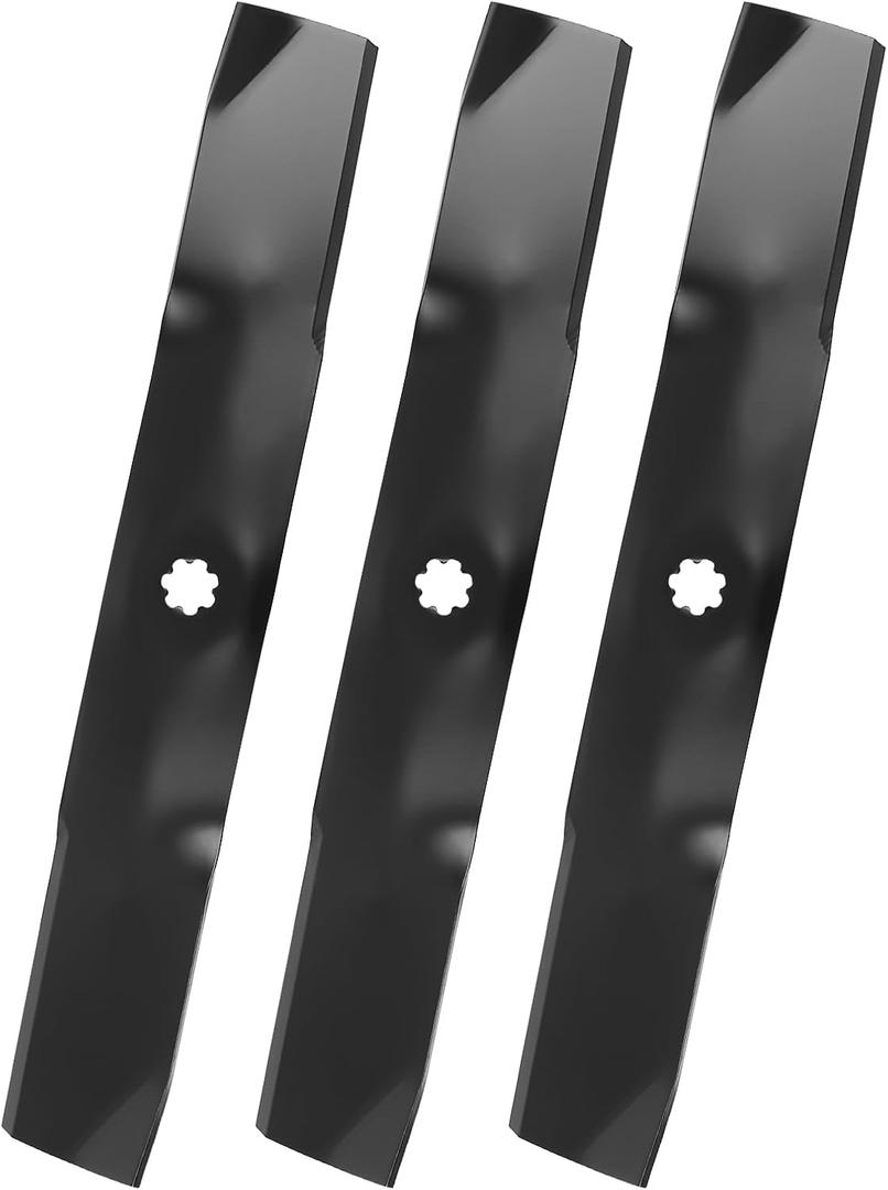 GX21380 Medium Lift Blades for 54" Mower Deck, Compaitble with John Dee-re D170 E180 G110 S180 190C LA150 LA175 Craftsman Lawn Mower, Replace GY20679, GY20684, GY20686, 3 Pack