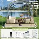 Teabelle Pop-Up Bubble Tent, 1-4 Person Transparent Outdoor Shelter with 540View, Waterproof Outdoor Pod with Floor Mat, Clear Tent Camping Shelter for Watching Sports, Camping, Fishing