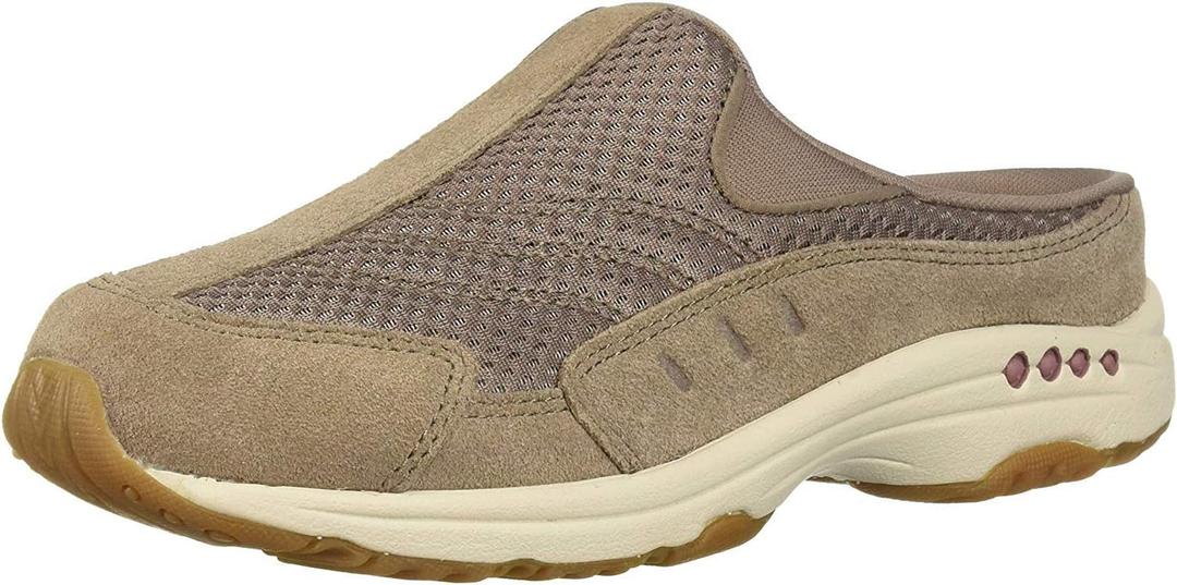 Easy Spirit Traveltime Mule Womens Slip On 8.5 BM US Fungi Taupe