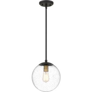 Tawson Globe Pendant Lighting, Black and Gold Pendant Light for Kitchen Island, 9.5 inch Seeded Globe Glass Shade for Kitchen, Hallway, Entryway, Dining Room, Bedroom, Living Room