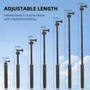 64in Pocket 3 Selfie Stick Tripod for GoPro Camera, Xtra Muse Extendable Stand Quick Release 1/4'' Screw Vlog for DJI Osmo Pocket 3 Action 6 5 Pro 4 for Insta360 X5 X4 X3 for AKASO DSLR Accessories