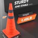 HiGiant [6 Pack] Collapsible Traffic Safety Cones 28 Inch, Orange Cones, Widely Use Pop-up Cones with Reflective Collar, for Driving Practice and Parking lot