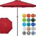 10FT Outdoor Patio Umbrella, Outdoor Table Umbrella, Yard Umbrella, Market Umbrella with 8 Sturdy Ribs, Push Button Tilt and Crank