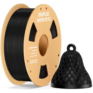 DEEPLEE Rapid PETG Filament 1.75mm, High Speed PETG 3D Printer Filament Up to 600 mm/s, Dimensional Accuracy +/- 0.02 mm, Fits for Most FDM 3D Printers, 2 Pack 1kg Black & White