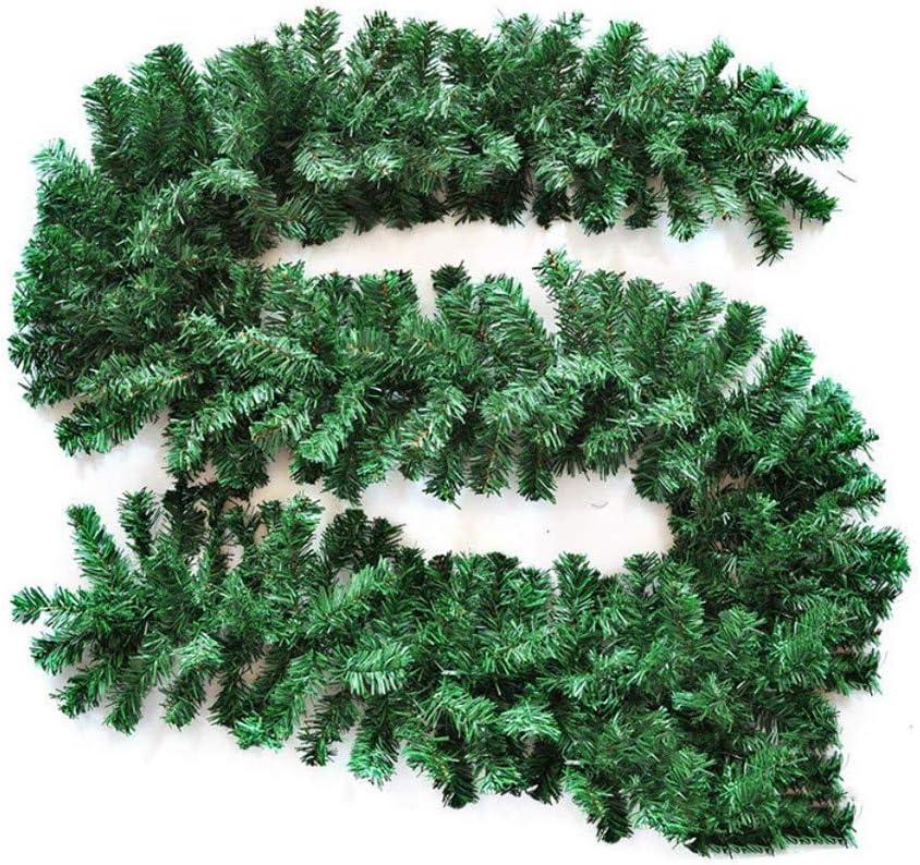 Crownland 9 Ft Christmas Garland for Christmas Decorations Non-Lit Green Holiday Decor for Outdoor or Indoor Use - Premium Quality Home Garden Artificial Greenery, or Wedding Party (1 Pack)