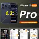 for iPhone 17 Pro Case Wallet, Built-in Stand & Card Holder & Camera Cover, Rugged Military Grade Drop Protection Heavy Duty Hard Protective Phone Cover Case for iPhone 17 Pro 6.3" 2025, Black
