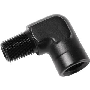 1/8 NPT Female to 1/8 NPT Male 90 Degree Fitting Adapter Coupler Union Aluminum Black