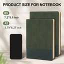 Lined Journal Notebook for Work College Ruled Note Book 5.79"x8.27"A5 PU Leather Daily Journaling 216 Pages for Women Men Writing Home School Supplies Business (Dark Green)