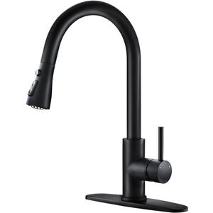Black Kitchen Faucets with Pull Down Sprayer Kitchen Sink Faucet with Pull Out Sprayer Single Hole Deck Mount Single Handle Stainless Steel Grifos De Cocina 866068R