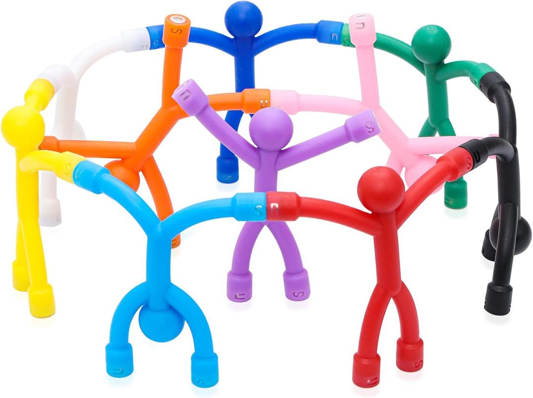 Easter Basket Stuffers for Toddler Kids, 10Pcs Magnetic Travel Toys, Magnets Men for Kids, Cute Magnetic People Airplane Car Travel Essential, Fridge Magnets Sensory Fidget Toys for Adults Kids