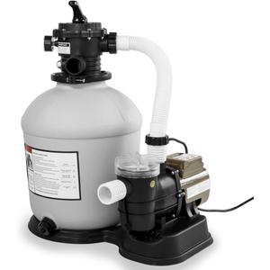 XtremepowerUS 16" Sand Filter Pump for Above Ground Swimming Pool 3/4 HP Pool Pump with Timer Function up to 15,000 Gallons Pool 3,100 GPH High-Flow Improved Circulation and Filtration