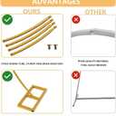 8FT Gold Round Backdrop Stand Large Circle Metal Floral Balloon Frame Wedding Arch Stand for Wedding, Birthday Party, Baby Shower, Graduation, Anniversary, Candy Tables Celebration