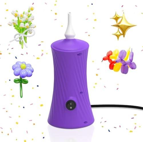 HeyMate 206 Balloon Pump Electric Air Pump for Long Balloon Inflator Blower for Foil Twisty Animal Balloons for Birthday Party Celebration Balloons Decorations