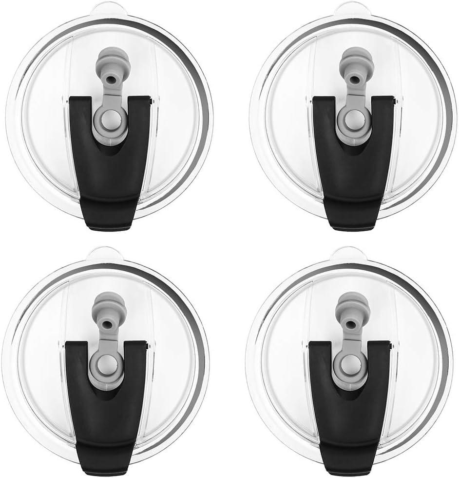 12oz Tumbler Replacement Lid, 4 Pack Spill Proof and Splash Resistant Lids, Leak Proof Tumbler Replacement Covers, No Leak Cups Lids Covers for Rambler, Ozark Trail