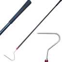 48'' High-Carbon Snake Hook Catcher Stick Tongs Grabber Reptile Pick-up Handling Tools for Catching, Moving Snakes or Hunting Game Finders