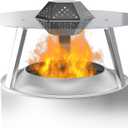 Heat Deflector for Solo Stove Bonfire 19.5",304 Stainless Steel Heat Diffuser with Handle&Legs,Heat Radiation for Wider Warmth Area,Compatible with Bonfire 19.5"Outdoor Fire Pits,for Camping,Backyard