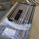 Lumizone Extra Tall Cat Gate 55.12" High Pressure Mounted Extra Wide 2025 New (17 Sizes) 1.37" Gap No Drilling Auto-Close One-Handed Operation Tall Pet Gate for Dogs(Black, 55.12" H x 29.92"-34.24" W)