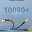 3.5mm Audio Cable VANAUX 90 Degree Right Angle Auxiliary Cable Stereo Aux Jack to Jack Cord Compatible for Mp3 Player, Car Stereos, Smartphone, Speakers, Headphone and More(6.6ft/2m)
