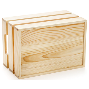 Youeon Rustic Wooden Nesting Crate with Handles, Decorative Wooden Crate, Crate Box Wooden Storage Box for Kitchen, Office, Bedroom, Closet, Rustic Country Decor