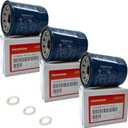 Genuine Oil Filter 15400-RTA-003 | Compatible with Honda Acura vehicles | Made in Japan | OEM | 3 Pack Bundle with APSG Drian Plug Gasket/Crush washers | REF: 15400-PLM-A02 / 15400-PLM-A01