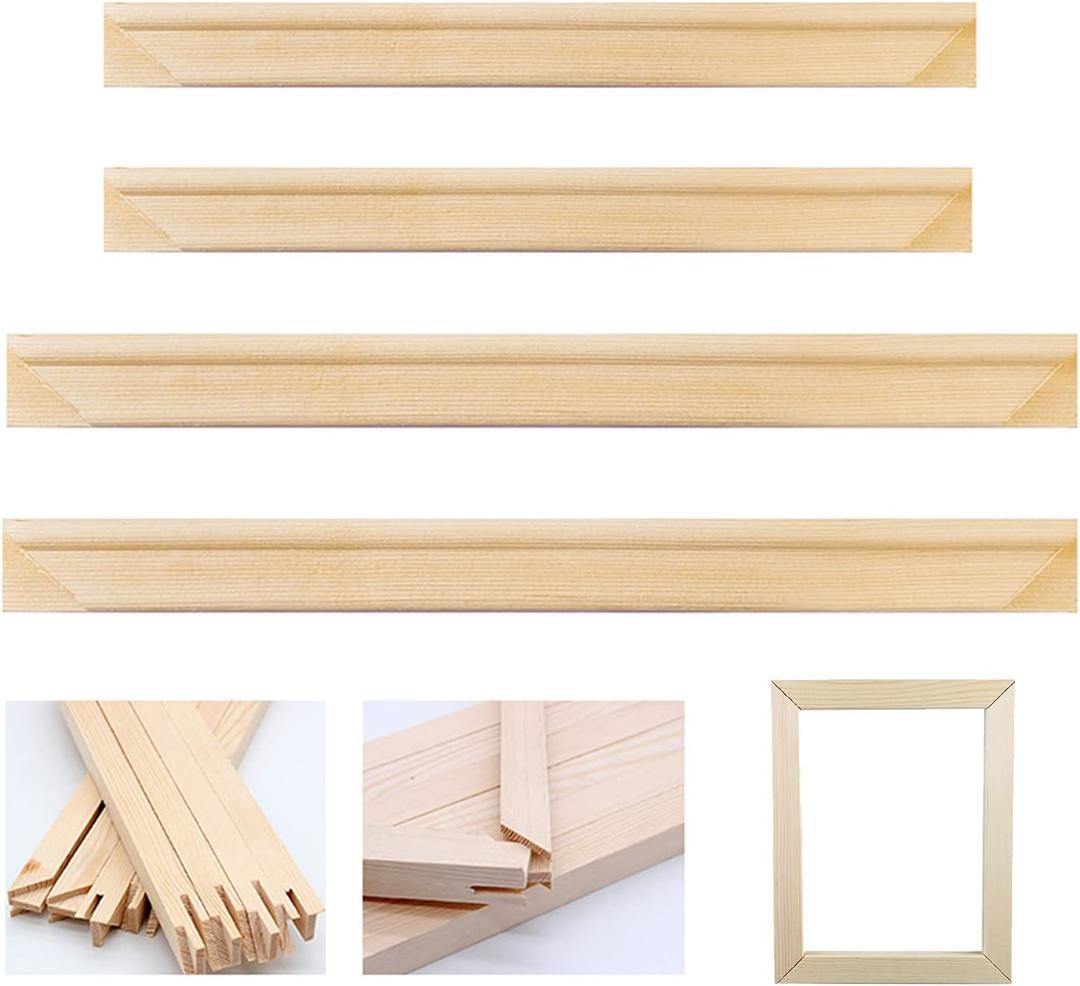 Wooden Frame DIY Picture Frames Diamond painting frame Cross Stitch Christmas gift handmade work Diamond embroidery gift Canvas Stretcher Bars Set, Wood Frame Canvas DIY Tools (30x30cm)