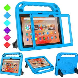 BMOUO Kids Case for Fire HD 10 Tablet (13th/11th Generation, 2023/2021) with Screen Protector, Shockproof Case for Amazon Fire HD 10 Tablet - Blue