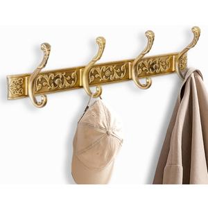 Coat Rack Wall Mount Hooks for HangingVintage Aluminum Thickened Solid Wall Hooks Coat Rack Clothes Rack Hat Rack for Behind The Door Bathroom Living Room Bedroom(1Pc)