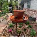 2 Pack of 16 17 inch Plant Saucer Tray (15 inch Base), 2.3" Depth, Heavy Duty Plastic Saucer 16" Round, Plant Tray for Pots, Flower Plant Saucers for Indoors (17 inch, Terracotta)