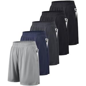BALENNZ Athletic Shorts for Men with Pockets and Elastic Waistband Quick Dry Activewear Size L