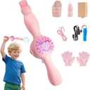 Smokes Bubble Magics Wand | Colorful Smokes Bubble Machine with Colorful Lighting,Summer Parties Toy Gift,Interactive Elastic Plaything for Indoor Outdoor Accessories (Pink)